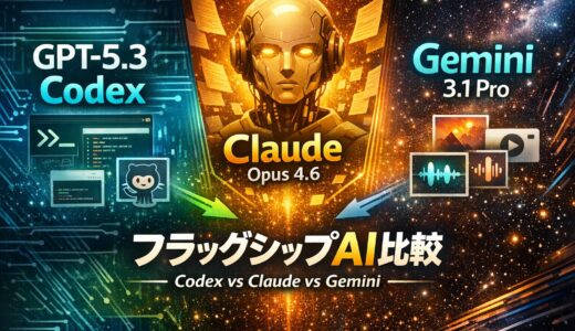 【2026年最新版】GPT-5.3 Codex・Claude Opus 4.6・Gemini 3.1 Pro徹底比較